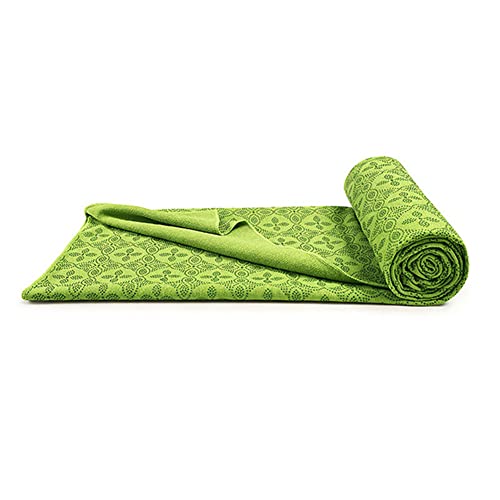 Morbuy Mikrofaser Hot Yoga Handtuch, Yoga Mat 183x63cm rutschfest Fitnesstuch Weich Atmungsaktiv Antirutsch Yogatuch Gilt für Fitness Ausbildung (183x63cm,Grün) von Morbuy