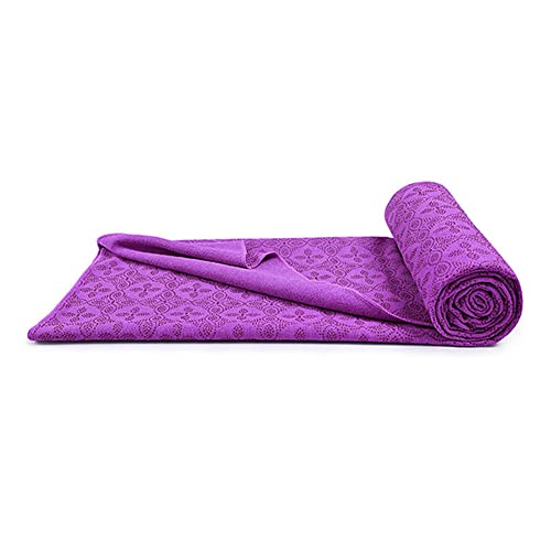Morbuy Mikrofaser Hot Yoga Handtuch, Yoga Mat 185x82cm rutschfest Fitnesstuch Weich Atmungsaktiv Antirutsch Yogatuch Gilt für Fitness Ausbildung (185x82cm,Lila) von Morbuy