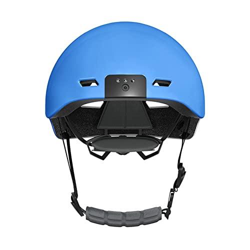 Helm mit LED-Licht, MoreChioce Smart Fahrradhelm mit USB-C Wiederaufladbar LED Front und Rücklichter Abnehmbarer Verstellbar Helm mit 3 Beleuchtungsmodi,Blau von MoreChioce