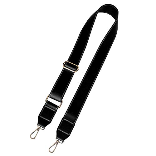 MoreChioce Trageriemen für Handtasche,Mode Damen 80-130cm Verstellbar Taschengurt 3,8cm Breiter Schultergurt Schulterriemen PU Leder Tragegurt DIY Zubehör Gurt,Schwarz von MoreChioce