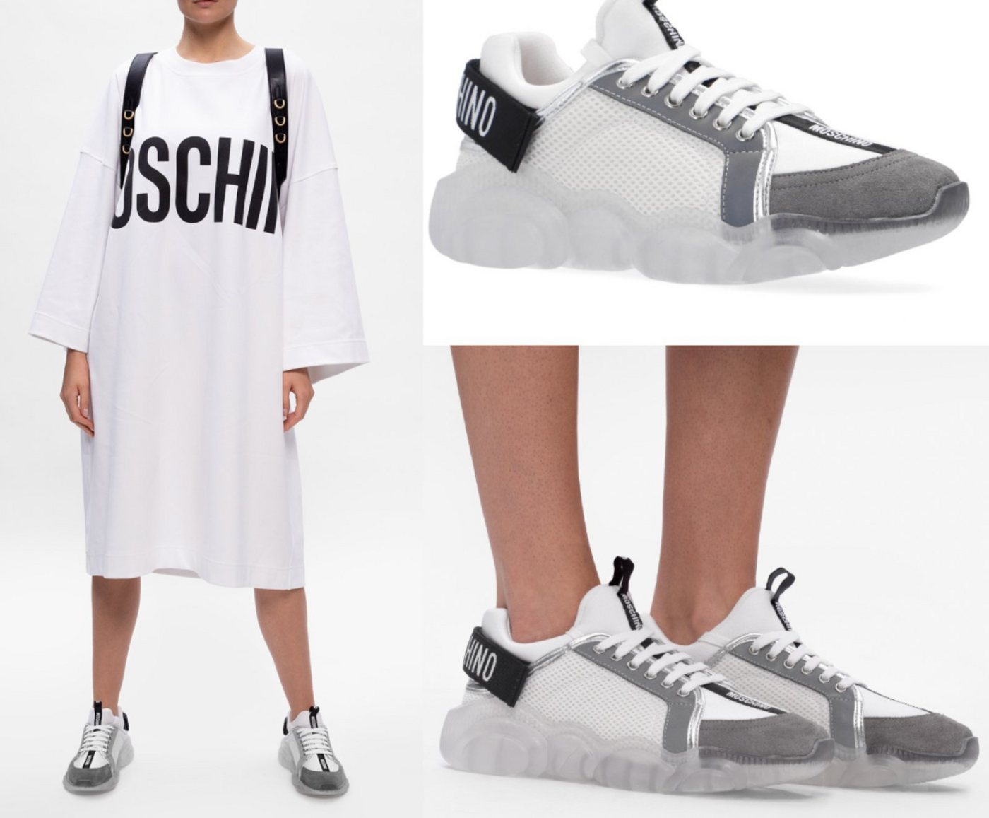 Moschino MOSCHINO COUTURE Special Teddy Low Sneakers Trainers Schuhe Turnschuhe Sneaker von Moschino