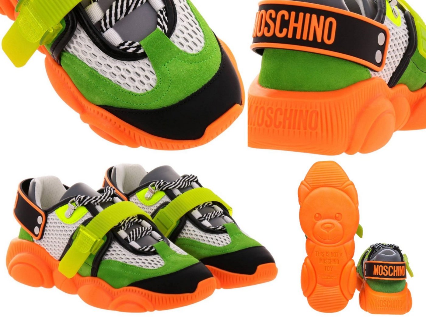 Moschino MOSCHINO COUTURE Special Teddy Shoes Fluo Sneakers Trainers Schuhe Tur Sneaker von Moschino