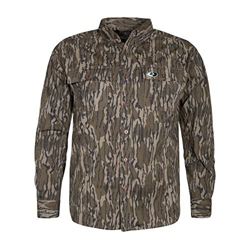 Mossy Oak Cotton Mill Tarn-Jagdhemd, für Erwachsene, Unisex, BZW. für Herren, Langarm, Original Bottomland, XX-Large von Mossy Oak