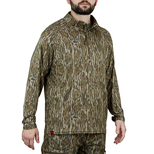 Mossy Oak Hunting Shirts for Men, Camo Shirts for Men, Long Sleeve Quarter Zip von Mossy Oak