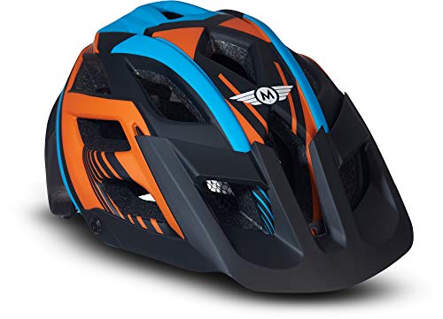 Moto Helmets® Fahrradhelm Unisex für Erwachsene & Jugendliche in Orange Größe L, leicht zu öffnen und anpassbar an die Kopfform von Moto Helmets