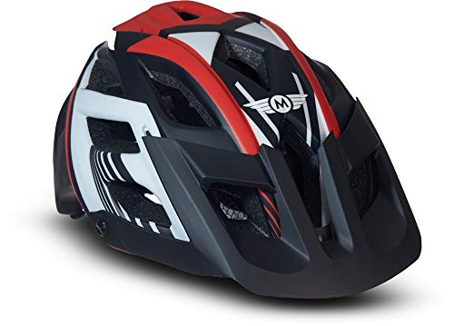 Moto Helmets® Fahrradhelm Unisex für Erwachsene & Jugendliche in Schwarz Größe L, leicht zu öffnen und anpassbar an die Kopfform von Moto Helmets
