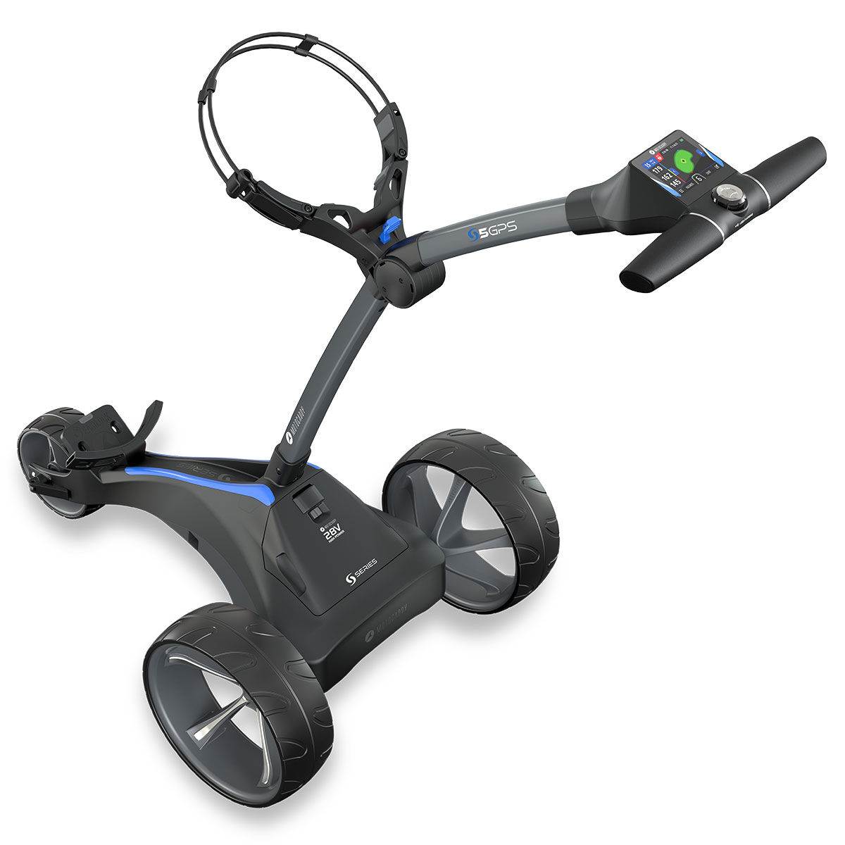 Motocaddy Grey S5 Golf GPS Standard Range Lithium Electric Golf Trolley, Size: 650x470x410mm | American Golf von Motocaddy