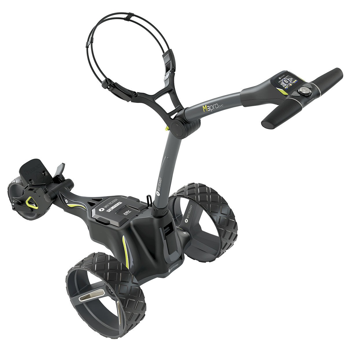 Motocaddy M3 Pro DHC Extended Range Lithium Electric Golf Trolley (with Accessories), 36 hole battery, Graphite, 650x470x410mm | American Golf von Motocaddy