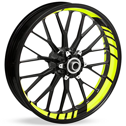 Motoking Felgenbettaufkleber im GP Design - Komplettset für 16" bis 19" - Farbe & Breite wählbar von Motoking