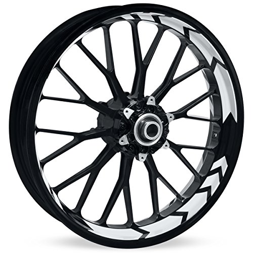 Motoking Felgenbettaufkleber im Racing Arrow Design - Komplettset für 16" bis 19" - Farbe & Breite wählbar von Motoking