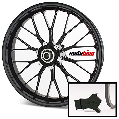 Motoking Felgenrandaufkleber mit Montagetool für Ihr Motorrad / 6 mm/für 10" bis 25" / Farbe wählbar - Dunkelgrau glänzend von Motoking