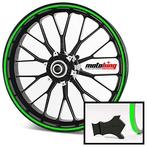 Motoking Felgenrandaufkleber mit Montagetool für Ihr Motorrad in NEON / 6 mm / für 10" bis 25" / Farbe wählbar - Neon Grün Motoking Felgenrandaufkleber mit Montagetool für Ihr Motorrad in NEON / 6 mm / für 10" bis 25" / Farbe wählbar - Neon Grün von Motoking