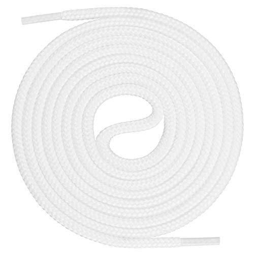 Mount Swiss runde Premium-Schnürsenkel für Business- und Lederschuhe - reißfester Allroundsenkel - ø 3mm - Farbe Weiß Länge 100cm von Mount Swiss
