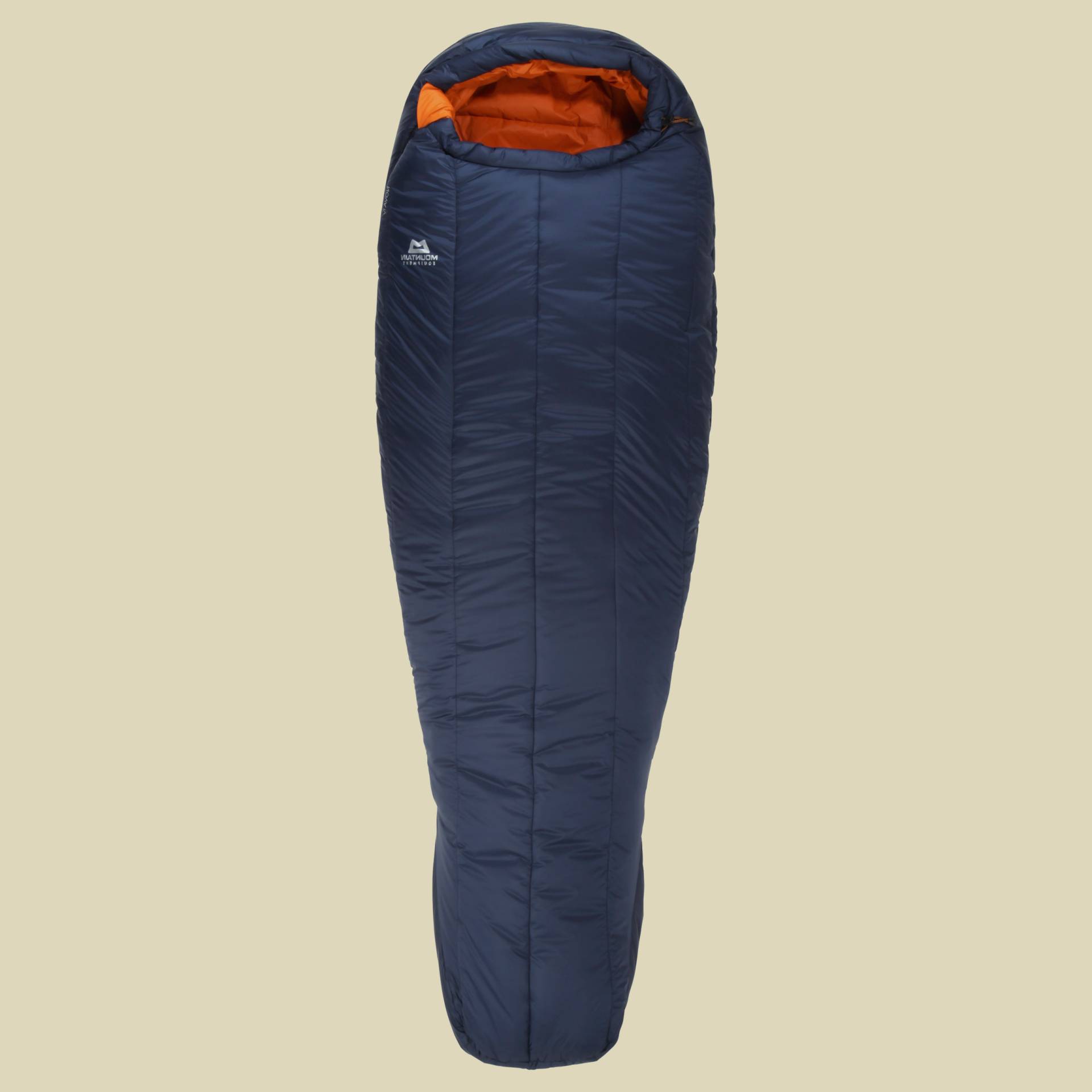 Nova IV bis Körpergröße Schlafsack 185 cm Farbe cosmos/blaze, Reißverschluss Schlafsack links von Mountain Equipment