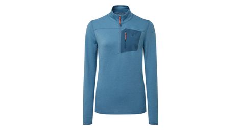 damen fleece mountain equipment lumiko zip t blau von Mountain Equipment