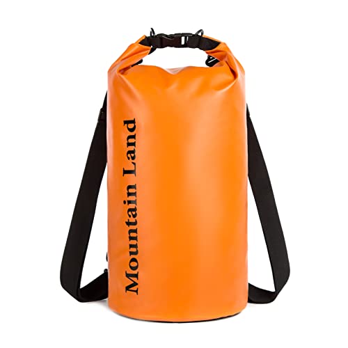 Mountain Land Dry Bag wasserdichte Tasche 10L/20L/30L/40L Wasserdicht Packsack mit Innentasche mit Reißverschluss für Kajak Boot Angeln Rafting Schwimmen Wassersport Treiben Orange 30L von Mountain Land