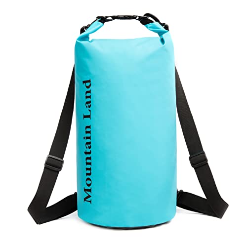 Mountain Land Dry Bag wasserdichte Tasche 20L Wasserdicht Packsack mit Innentasche mit Reißverschluss für Kajak Boot Angeln Rafting Schwimmen Wassersport Treiben 20L Blue von Mountain Land