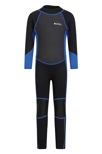 Mountain Warehouse Kinder-Neoprenanzug - 2,5mm, Kinder-Schwimmanzug mit LSF 50+, Wetsuit aus Neopren für Jungen und Mädchen, Flatlock-Nähte & Easy Glide Zip - Schwimmen Kohle 9-10 Jahre von Mountain Warehouse