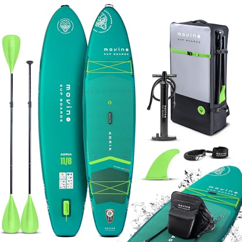 Movino Adria 11’6" SUP Stand Up Paddling Board Set Aufblasbares Paddle Board Leicht Standuppaddelboard Sup Boards Und Zubehör Wasser Sport 350 cm von Movino