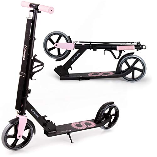 Movino Infinity Scooter | City Roller | mit klappbar und höhenverstellbar | Flaschenhalter | 200mm Räder | mit ABEC 7 Kugellagern | für Kinder & Erwachsene | Transportgurt | Gewicht 3,7 kg von Movino