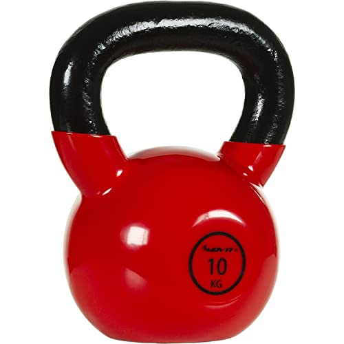 MOVIT Kettlebell PRO, Kugelhantel aus Gusseisen mit Vinylbeschichtung, 12 Varianten: 2 bis 24 kg, schadstoffgeprüft, Schwunghantel Kugelgewicht von MOVIT