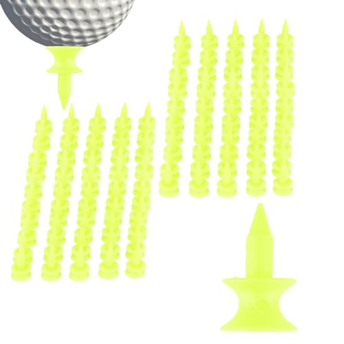 Moxeupon Golf-Tees kurz,Golf-Tees,Doppellagige Golfball-Tees - 50/100 Stück Packung, wiederverwendbares Golf-Tee, Golfzubehör für Damen und Herren, Golftraining und Golfplätze von Moxeupon