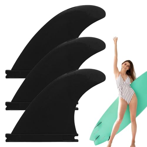 Moxeupon Surfbrettflossen, Flosse für Paddle Board | 3 Stück Fiberglas-Nylon-Surfflossen Ersatz,Multifunktionales, einfach zu installierendes dekoratives Paddleboard-Zubehör, Surfzubehör für von Moxeupon