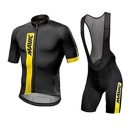 Moxilyn Fahrradtrikot Kurzarm Set für Herren Radtrikot T Shirt Radsport Radtrikot Set Fahrrad Trikot Kurzarm+Radhose mit 9D Gel,Ursprüngliche Gaze Radjacke und Radhose,Cycling Jersey Radtrikot von Moxilyn