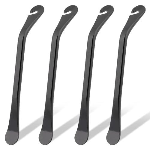 4 Stück Fahrrad Reifenheber Fahrrad Montierhebel Fahrrad Reifen Werkzeug Fahrrad Tyre Levers Montierhebel Fahrradreifen Reparatur Fahrrad Metall Reifenheber Reifenwechsel Werkzeug Set (Schwarz) von Mozeat Lens