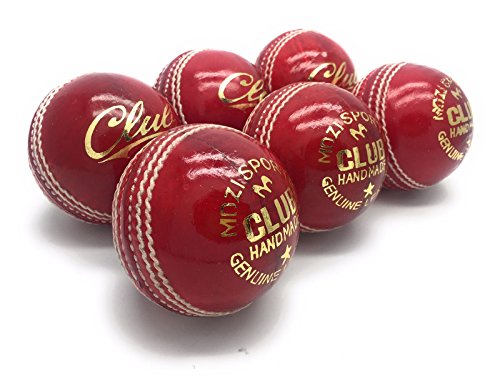 Mozi Sports® , Herren, per Hand genäht, Club, Kreis, Cricket-Ball, hochwertig, Senior, offizielle Bälle, Set aus 6 Stück, Geweicht: 156 g von Mozi Sports
