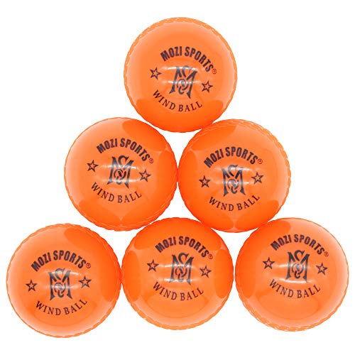 Mozi Sports Wind-Cricketbälle – weicher Cricketball für Training für drinnen und draußen, Orange von Mozi Sports