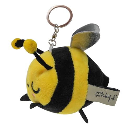 Mr. Wonderful Kleiner Plüsch-Schlüsselanhänger - Biene, bunt, L von Mr. Wonderful