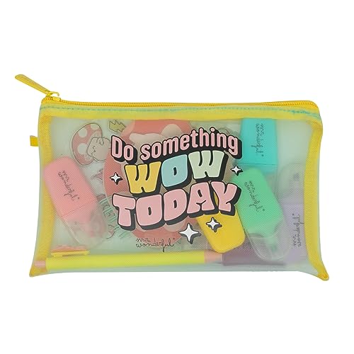 Mr.Wonderful - Pencil Case with Extras - Do Something Wow Today x x, Mehrfarbig, 21x3x14, Casual von Mr. Wonderful