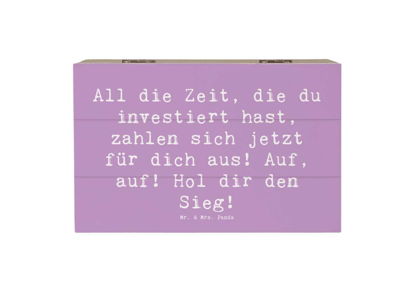 Mr. & Mrs. Panda Dekokiste 19 x 12 cm Spruch Sportliche Wettkämpfe Erfolg - Lavendeltraum - Gesc (1 St) von Mr. & Mrs. Panda