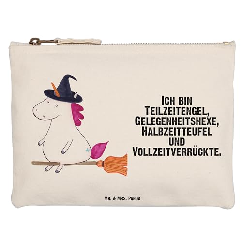 Mr. & Mrs. Panda Größe M Schminktasche Einhorn Hexe - Geschenk, Einhörner, Kosmetikbeutel, Leben, XXL, Verrückte, Frau, Kosmetiketui, Schminketui, von Mr. & Mrs. Panda