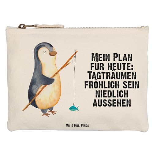 Mr. & Mrs. Panda Größe M Schminktasche Pinguin Angler - Geschenk, Kosmetiketui, Kosmetikbeutel, XXL, Pinguine, Plan, Stiftemäppchen, Motivation, von Mr. & Mrs. Panda