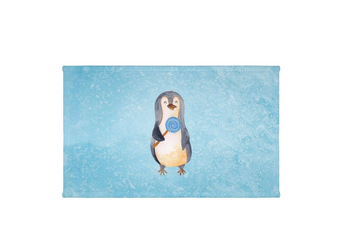 Mr. & Mrs. Panda Handtuch Pinguin Lolli - Eisblau - Geschenk, Reisehandtuch, Sport Handtuch, Fr, (1-St), Liebevolles Design von Mr. & Mrs. Panda