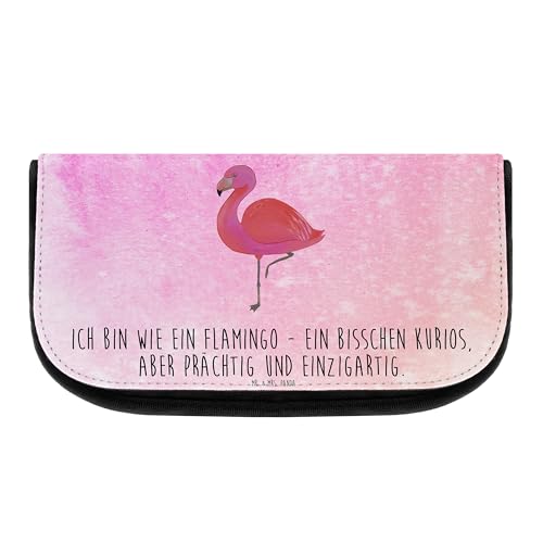 Mr. & Mrs. Panda Kosmetiktasche Flamingo Classic - Geschenk, Geschwister, Freundin, stolz, Make-Up Tasche, Kosmetikbeutel, Kulturbeutel, prächtig, von Mr. & Mrs. Panda