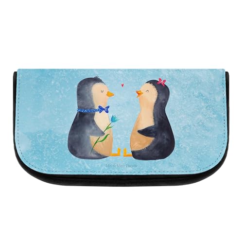 Mr. & Mrs. Panda Kosmetiktasche Pinguin Pärchen - Geschenk, große Liebe, Liebespaar, Kulturtasche, Hochzeitsgeschenk, Liebe, Schminktasche, von Mr. & Mrs. Panda