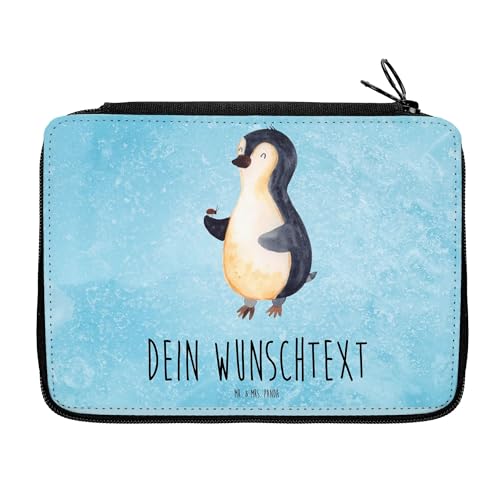 Mr. & Mrs. Panda Personalisierte Federmappe Pinguin Marienkäfer - Personalisierte Geschenke, Büro Stifte Etui, Federmäppchen mit Namen, Schüler, von Mr. & Mrs. Panda