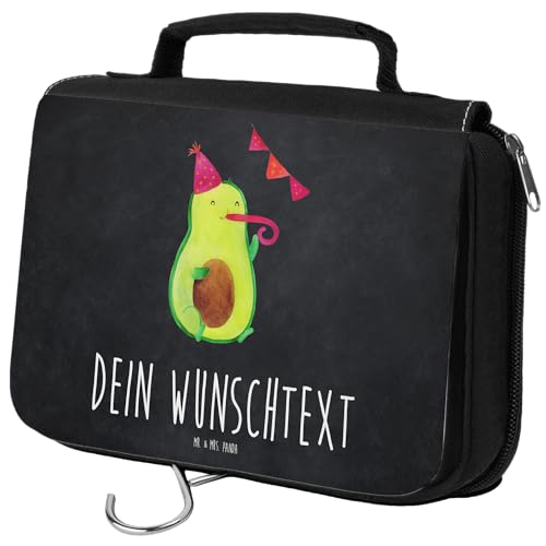 Mr. & Mrs. Panda Personalisierter Kulturbeutel Avocado Party - Personalisierte Geschenke, Personalisierte Aufbewahrungstasche, Vegan, Bestanden, von Mr. & Mrs. Panda