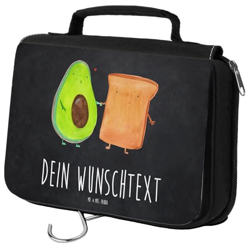 Mr. & Mrs. Panda Personalisierter Kulturbeutel Avocado Toast - Personalisierte Geschenke, Toastbrot, Pärchen, Freundin, Veggie, Edler Kulturbeutel von Mr. & Mrs. Panda