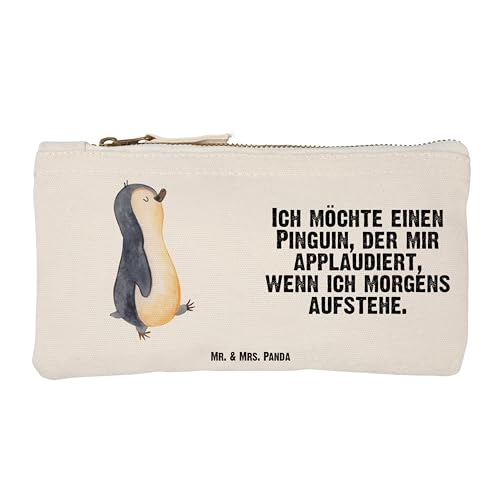 Mr. & Mrs. Panda Größe S Klein Schminktasche Pinguin marschierend - Geschenk, Kosmetikbeutel, Schlamperetui, Etui, XXL, Schwester, Stiftemäppchen, von Mr. & Mrs. Panda