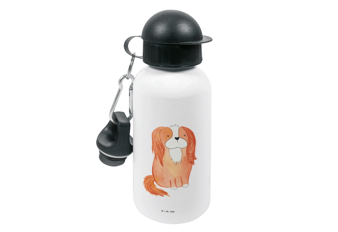 Mr. & Mrs. Panda Trinkflasche Hund Cavalier King Charles Spaniel - Weiß - Geschenk, Cockerspaniel, Leicht zu öffnen von Mr. & Mrs. Panda