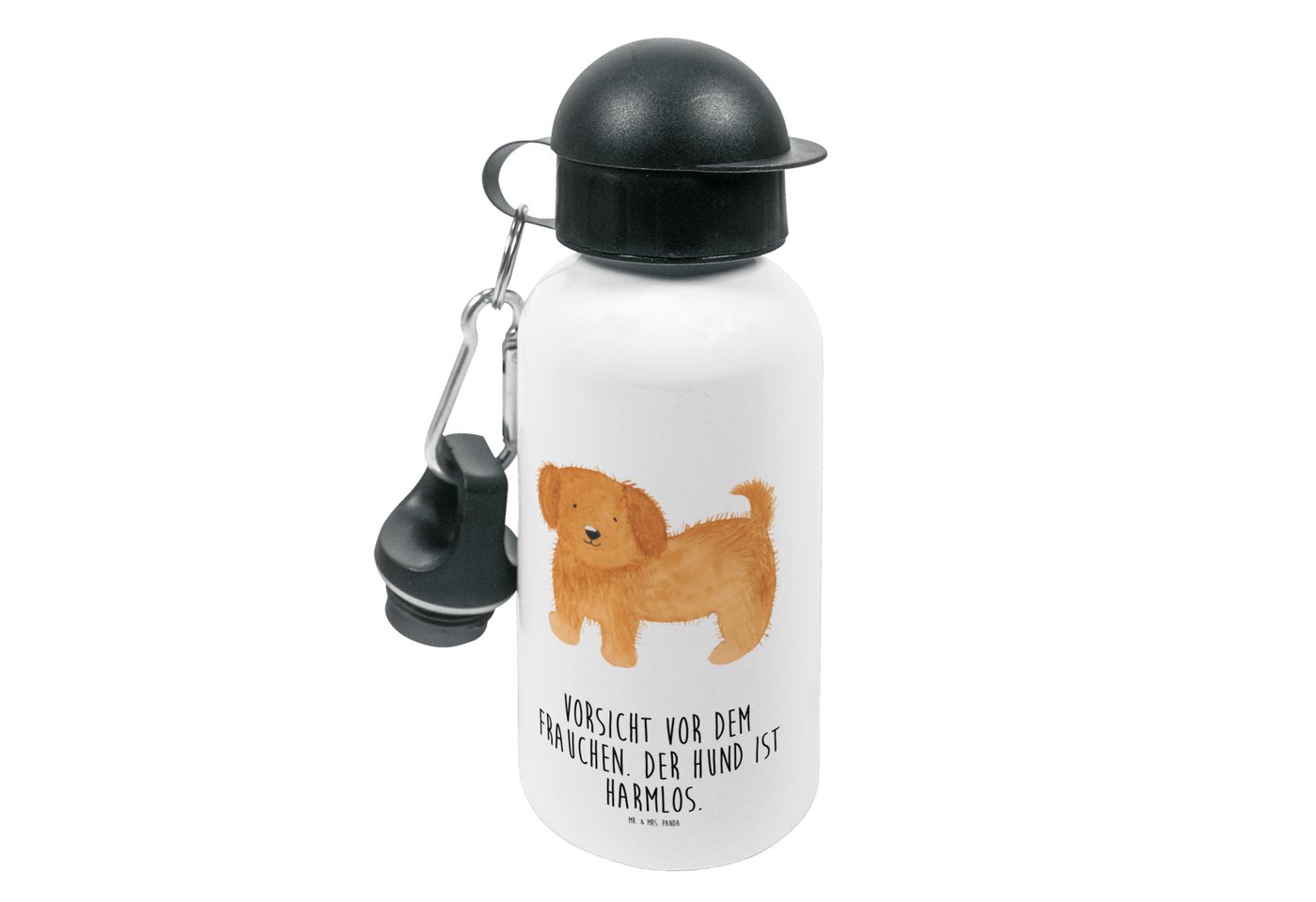 Mr. & Mrs. Panda Trinkflasche Hund flauschig - Weiß - Geschenk, Hunderasse, Hundebesitzer, Haustier von Mr. & Mrs. Panda