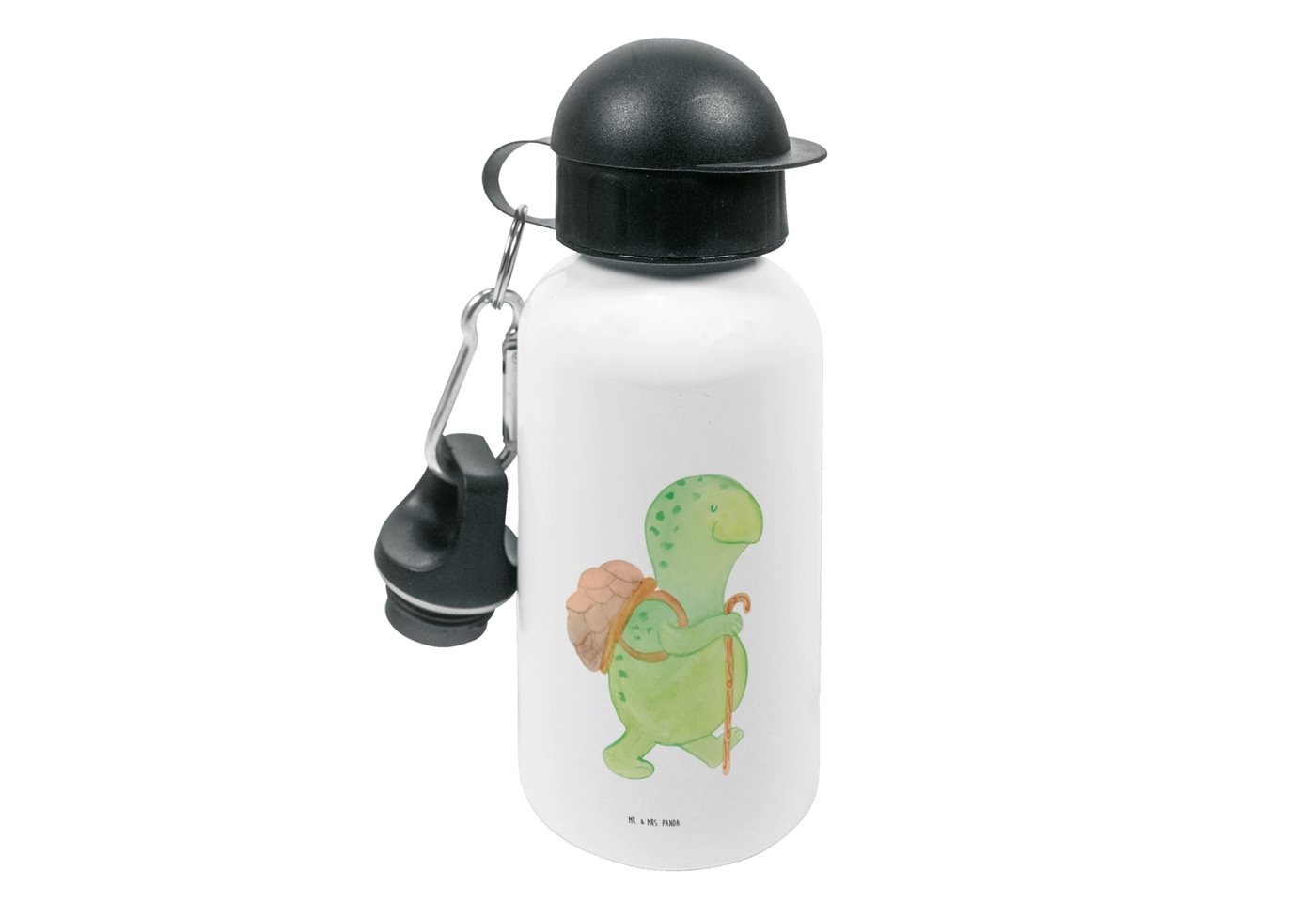 Mr. & Mrs. Panda Trinkflasche Schildkröte Wanderer - Weiß - Geschenk, Kinder Trinkflasche, Schildkr, Bruch- und auslaufsicher von Mr. & Mrs. Panda