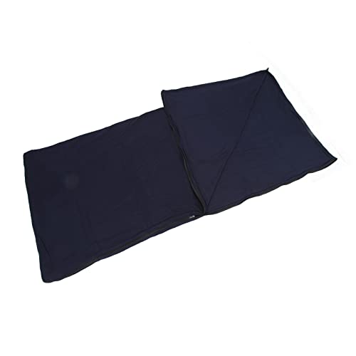 Mrisata Blanketswarm Mikrofaser-Fleece-Schlafsack mit Reißverschluss, Leichte Reisedecke oder Decke mit Aufbewahrungstasche für Outdoor-Camping bei Kaltem Wetter (Navy blau) von Mrisata
