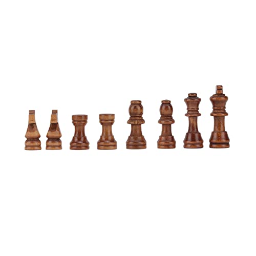 Mrisata Schachfiguren Internationale Schachfigur Schachfiguren aus Holz Schachfiguren aus Holz mit 2,17-Zoll-König Schachfiguren aus Holz mit Kunststofffolie Schachbrett für Erwachsene von Mrisata