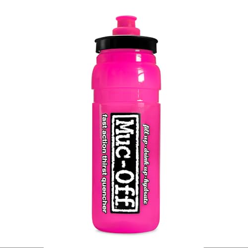 Muc-Off Elite Fly Wasserflasche Pink, 550 ml – Leichte, BPA-freie Trinkflasche Sport – Trinkflasche mit Ergonomischem Verschluss für Leichten Wasserfluss - 100 % Recycelbar von Muc-Off