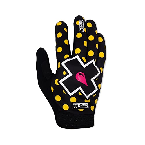 Muc-Off Unisex Fahrrad Handschuhe, Gelb Polka, 2XL, 2010 von Muc-Off